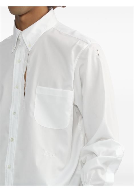 Camicia con dettaglio cut-out in bianco Random Identities - uomo RANDOM IDENTITIES | RAN04B0031